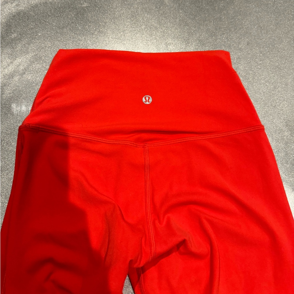 Lululemon Red High-Waisted Leggings
